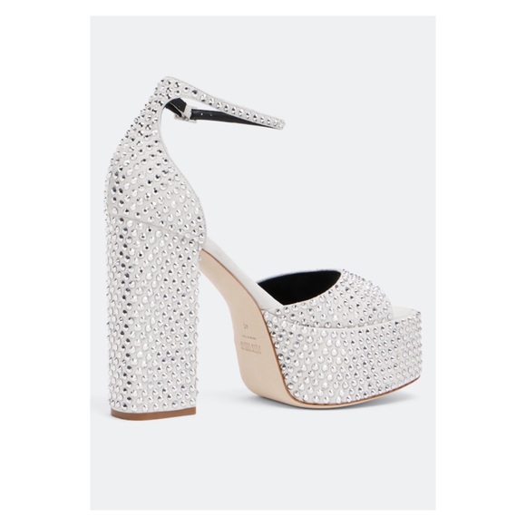 🛑 SOLD 🛑New! PARIS TEXAS Holly Tatiana Block Heel Crystal Platform Sandals - Picture 6 of 17